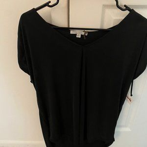 Black ruffles shirt